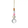 Decoraciones para Árbol de Navidad, Bolas de Madera con Cuentas, Bolas de Hilo, Atrapasoles, Adornos Colgantes para Coche, Cuentas de Colores Mixtos, Suministro Transfronterizo