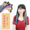 Pieza de pelo de clip exterior color pieza de extensión de cabello oreja colgante peluca teñida pieza reflejos se puede secar con secador de pelo extensión de cabello sin costuras de una sola pieza