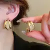 Moda Malla Metálica Tachonada con Diamantes Forma de C Francés Lujo Ligero Aleación Geométrica Versátil Estilo Coreano Regalo Conmemorativo Ins