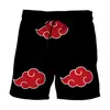 Verão europeu e americano Dragon Ball Huo Shadow 3D impresso shorts verão solto calças casuais anime japonês calças de praia masculinas