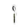 Cuchillo, Tenedor y Cuchara de Acero Inoxidable 304, Vajilla Occidental Acrílica, Tenedor y Cuchara Creativos de Lujo Ligero para Uso en Hotel y Hogar