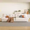 Sofá Perezoso de Lujo Casual para Apartamentos Pequeños, Sofá Nube para Uso en Casa en la Sala de Estar, Sofá de Tela Simple Moderno en Estilo Crema
