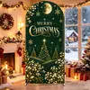 Fondo de Cubierta de Arco Navideño Cubierta de Fondo Lazo de Regalo Cubierta Elástica para Arco Fiesta Foto Decoración Personalizada de Tela