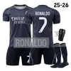 A2526 Real Madrid Visitante No. 9 Jersey Mbappe 7 Wini Ronaldo 15 Jullier 8 Wade Traje Uniforme de Fútbol Jers
