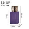 Frasco de Vidro para Perfume com Revestimento Personalizado Quadrado Transparente com Tampa de Encaixe Frasco de Vidro para Perfume Vazio com Revestimento Frasco Refil para Perfume