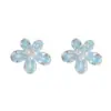 Brincos de Agulha de Prata S925 com Flores de Zircônia e Pérolas, Apresentando um Design Fresco e Estiloso com uma Sensação de Alto Padrão, Elegante, Doce e Versátil