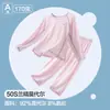 Pijamas de Verano Finos para Niños, Conjuntos de Ropa de Casa para Niños y Niñas, Camisetas de Manga Larga Modal Clase A para Niños Mayores, Ropa para Aire Acondicionado