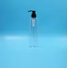 Botella plana de 250-300 ml para loción, botella de plástico vacía tipo dispensador para empaque de champú, gel de ducha y cosméticos