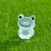 Terrario de musgo, adorables figuritas de rana que brillan en la oscuridad, accesorios decorativos DIY de jardinería y paisajismo, pequeños adornos de escritorio