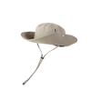 Chapéu de pescador com cordão de secagem rápida japonês Protetor solar respirável Protetor solar Chapéu de pesca de montanhismo ao ar livre Chapéu de cowboy ocidental