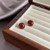 Pendientes de Plata 925 Chapados en Oro Rosa de 14 Quilates, Estilo Retro Francés de Alta Gama, Pendientes Elegantes y Versátiles para el Trabajo, Pendientes de Fábrica para Mujer