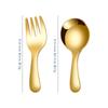 Cuchara pequeña redonda de acero inoxidable 304 con mango corto, cuchara para sopa, cuchara para helado, cuchara para postre, tenedor estilo cuchara de té, cuchara para bebé, vajilla para niños.