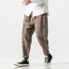 2019 Novo Outono e Inverno Calças Harem Masculinas Tamanho Grande Soltas de Lã Grossas Retrô Leggings Casuais Masculinas Tendência
