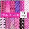 Explosivo 12 Folhas/Pacote Ponto Preto Rosa Barbie Papel Material para Handbook Série Estação Doce de Suprimentos Handbook Criativo Simples