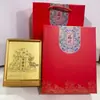 Adorno de marco de fotos de escritorio temático de zongzi del Festival del Bote del Dragón de oro puro 999, recuerdo, regalo promocional para transmisión en vivo, venta al por mayor
