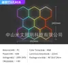 Luz Colmeia RGB Patchwork Hexagonal Luz de Garagem Luz de Atmosfera Colorida Controle Remoto por App Móvel Luz Colorida para Lavação de Carros