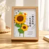 Regalo para el Día del Maestro: marco de fotos hueco con flores de hilo tejido, regalo creativo para maestros, decoración de escritorio de oficina