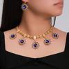 Conjunto de joyas de personalidad sencilla de Amazon, transfronterizo de Europa y América, pendientes con borlas retro, accesorios, pendientes y collar para mujer