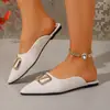Chinelos de Bico Fino para Mulheres, Tamanho Grande, Novo Estilo Francês 2026, Chinelos Confortáveis de Calçar Rápido para Mulheres Preguiçosas