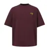 Beijie Roupa Masculina 2026 Verão Nova Básica Modelagem Solta Estampada Gola Redonda Versátil Tendência Marca Par Casal Manga Curta Camiseta para Homens e Mulheres