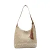 Bolso de Paja Retro de Gran Capacidad para Mujer 2026 Primavera Nuevo Bolso de Hombro/Axila de Lujo de Alta Gama para Vacaciones en la Playa