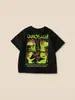 Conjunto de Verano Estilo Japonés para Niños Camiseta con Estampado de Dinosaurio de Dibujos Animados Pantalones Cargo Conjunto Casual Versátil Atractivo Moderno