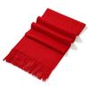 Bufanda Larga de Lana de Cordero Engrosada 150g 200*33cm en Rojo Chino, Logo Bordado Personalizado, Bufanda Roja para Cuello de Evento