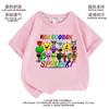 Caja Sprunki Ropa Camiseta Infantil Top de Algodón Puro Manga Corta Niños y Niñas Caja de Música Sudadera de Verano