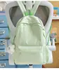 Mochila de estilo coreano, minimalista, de color liso con diseño de lazo, gran capacidad, adecuada para estudiantes, uso casual y para ir al trabajo.
