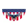 Bandera Semicircular del Día de la Independencia Americana Transfronteriza, Banderín para Barandilla de Bandera Americana, Bandera Americana en Forma de Abanico para el Día del Trabajo, Hecho a Medida