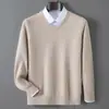 Suéter para Hombre de Cuello en V Grueso de Punto Polar Andy Pulóver Manga Larga Otoño Invierno Nuevo Casual de Negocios Capa Base Talla Grande