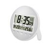 Luz moderna luxo simples fio desenho painel de alumínio lcd digital relógio de parede sala de estar quarto calendário perpétuo temperatura despertador