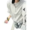 Sudadera con media cremallera y cuello alto estilo americano de moda para hombre, Otoño holgada casual versátil, Sudadera de alta calidad