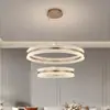 Lustre de Cristal de Luxo Leve para Sala de Estar, Estilo Italiano Minimalista, Luminária Circular de Alto Padrão para Hotel Villa, Luminária LED de Proteção para os Olhos, Ferro