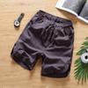 17 Pantalones de Playa de Algodón y Lino Estilo Étnico de Verano Pantalones de Cinco Puntos Sueltos Color Sólido Hebilla Talla Grande Pantalones Cortos Casuales Pantalones Sueltos para Hombre