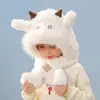 Adorable Sombrero de Felpa con Orejas de Oveja Móviles y Bufanda Todo en Uno para Niños Invierno Forro Polar Engrosado para Mantener Caliente y a Prueba de Frío Protección para las Orejas