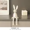 Armario para Vino, Decoraciones para Encimera de TV, Adornos de Conejo Sentado para Sala de Estar, Estilo de Gama Alta y de Nicho
