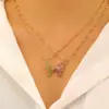 Collar y Pulsera de Mariposa Ins Transfronterizos Europeos y Americanos, Accesorios de Princesa Asimétricos Magnéticos de Pedrería Colorida para Mejores Amigas
