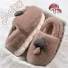 Pantuflas de algodón engrosado que cubren el talón para hombre, otoño e invierno, con felpa adicional, para interiores, del hogar, del hogar, zapatos de algodón cálidos de suela gruesa para mujer