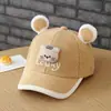 Gorros Infantiles para Primavera y Otoño, Gorra de Béisbol con Estampado de Osito para Niños y Niñas, Gorra de Béisbol Linda de Dibujos Animados para Exteriores