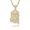 Nuevo Colgante de Cabeza Humana Hip-Hop con Púas de Diamante Completo, Circonita de Cobre, Colgante Retro Personalizado de Hip-Hop para Hombre en Stock