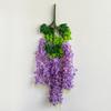 Venda quente transfronteiriça Simulação Wisteria Flor Decoração de casamento Sala de estar Flor Douban Flor de seda de plástico Videira Folha verde Videira Flor Wisteria