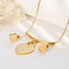 Fabricantes de fuentes suministran conjuntos de collar y pendientes con forma de corazón sencillos de moda de estilo japonés y coreano, joyería de temperamento para mujer.