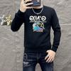 Fábrica de origen nueva generación de suéter de manga larga para hombre cuello redondo camiseta básica suéter con estampado de tiburón