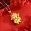 Areias Antigas Dourado Preto Mito Mítico Goku Colar Feminino Design de Alto Nível Sentido Macaco Rei Wukong Pingente Lutando pelo Buda Corrente de Lã