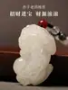 Colar com Pingente Pixiu de Jade Hetian de Xinjiang para Atacado para Homens e Mulheres, Pingente de Casal de Jade Atrai-Fortuna, Pingente de Jade, Pingente de Jadeíta