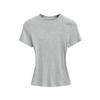 Camiseta de verano 2025 Skims de color liso con hilo básico, estilo Kardashian europeo y americano, sexy, de cuello redondo y manga corta para mujer