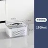 Caixa de armazenamento com dupla camada e drenagem premium, adequada para armazenar ninho de pássaro, pepino-do-mar e cordyceps, com tampa e alça para fácil transporte