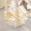 Ropa interior de seda de hielo ultrafina para mujer, entrepierna de algodón, encaje de alta calidad, cintura media, cómodos y transpirables, calzones