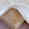 [Aço Titânio] Cobre Micro-Embutido Acessível Luxo Fashionável Estiloso Elegante Deslumbrante Colar Totalmente Cravejado de Diamantes Feminino Versátil Corrente de Clavícula Aço Titânio